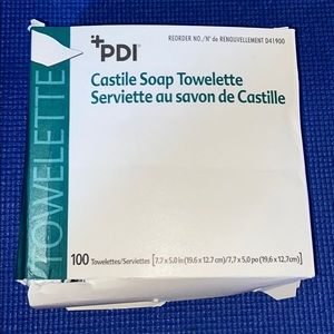 PDI Castile Soap Towelette 100 Pack Single Use